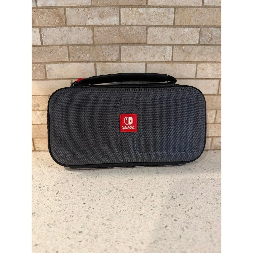 Official Nintendo Switch Deluxe Carrying Case Travel Storage Case Black Red
